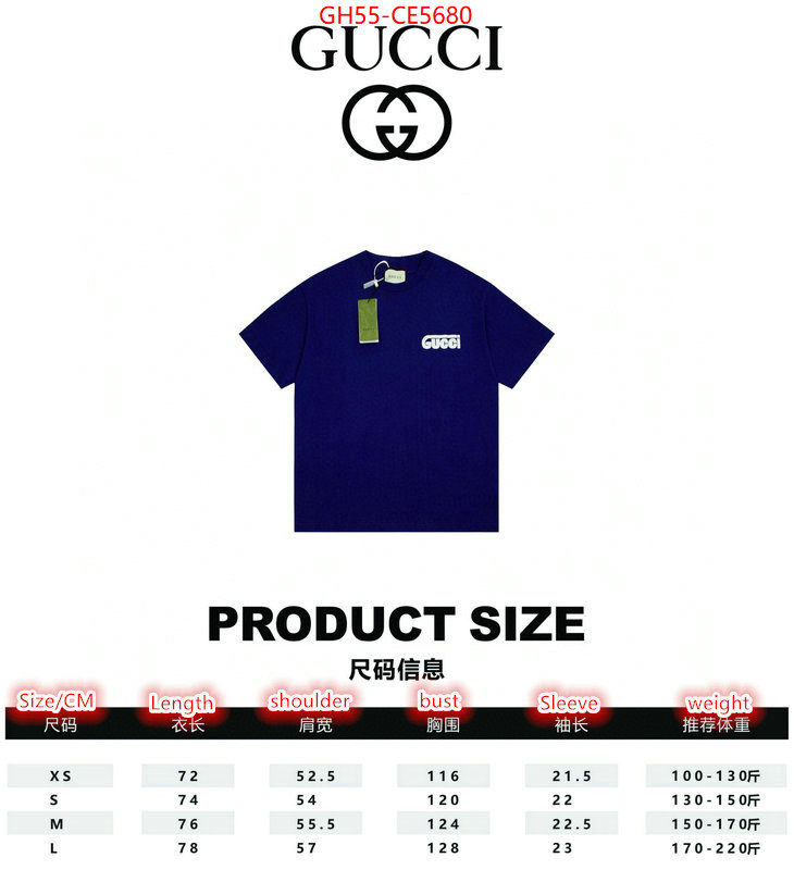 Clothing-Gucci,replica wholesale ID: CE5680,$: 55USD