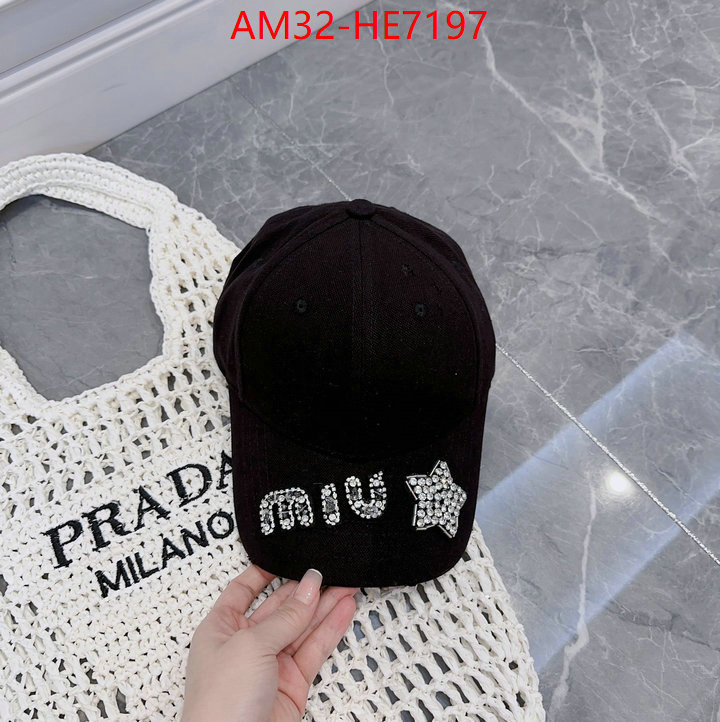 Cap (Hat)-Miu Miu,designer replica ID: HE7197,$: 32USD