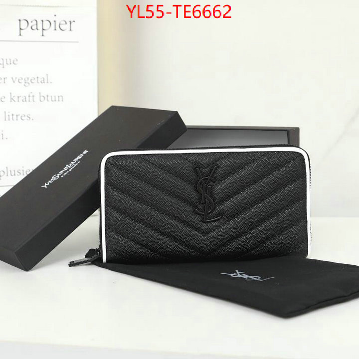 YSL Bag(4A)-Wallet-,mirror copy luxury ID: TE6662,$: 55USD