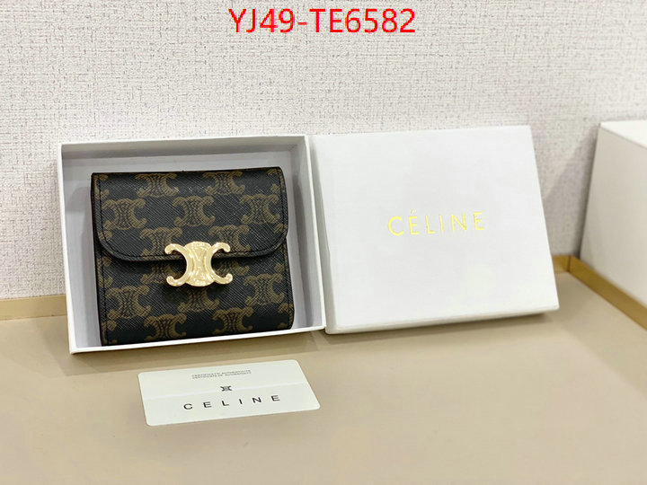 CELINE Bags(4A)-Wallet,wholesale replica ID: TE6582,$: 49USD