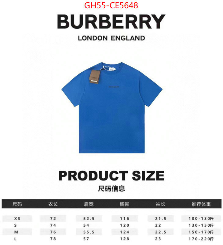 Clothing-Burberry,top designer replica ID: CE5648,$: 55USD