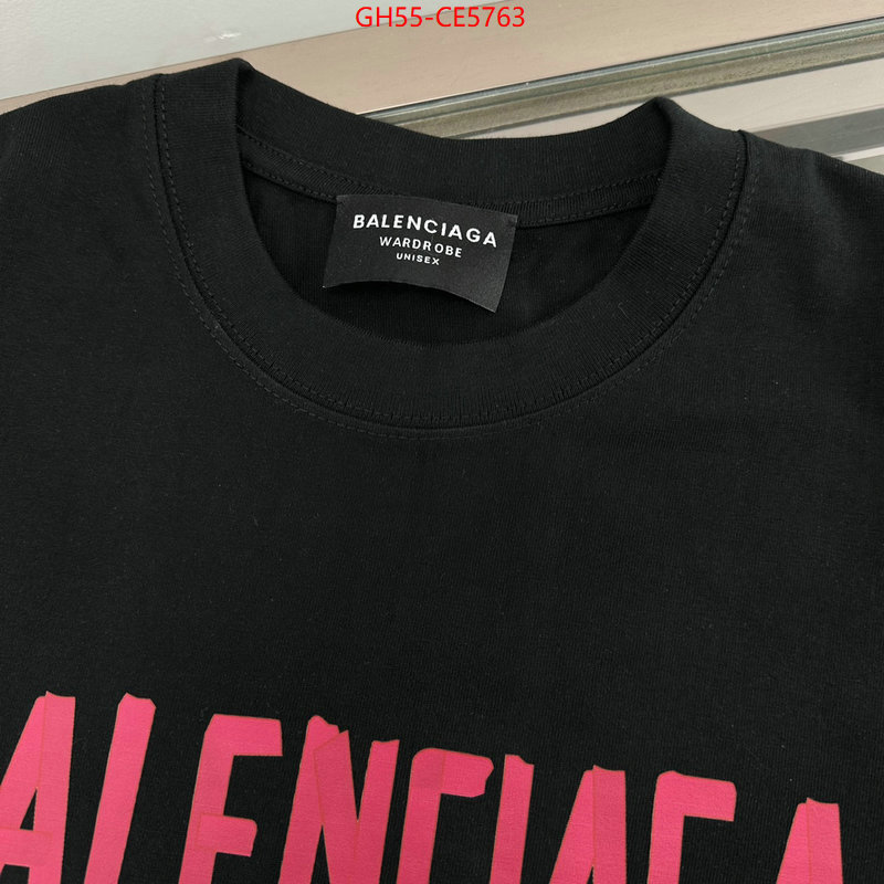 Clothing-Balenciaga,top perfect fake ID: CE5763,$: 55USD