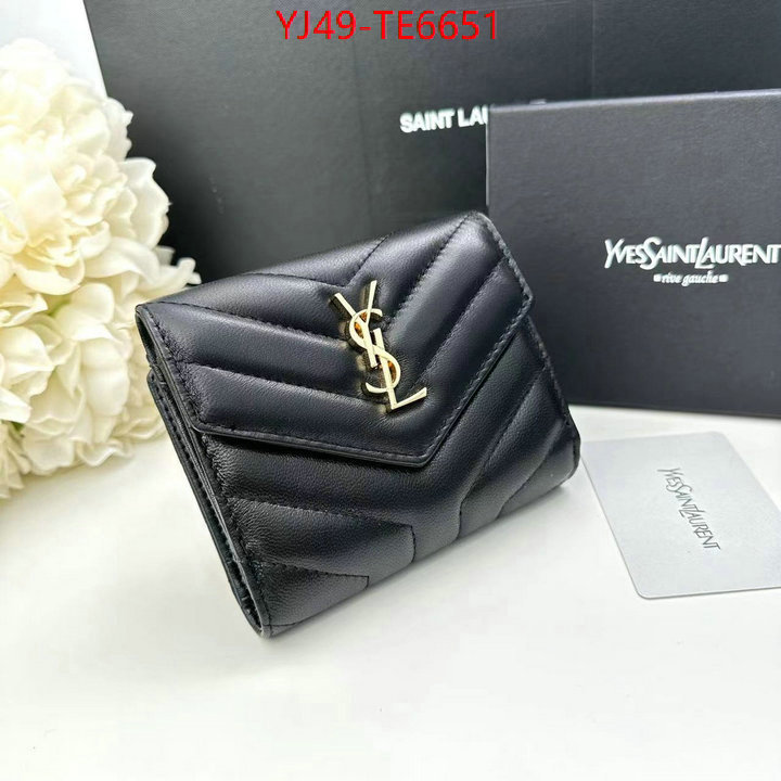 YSL Bag(4A)-Wallet-,top designer replica ID: TE6651,$: 49USD