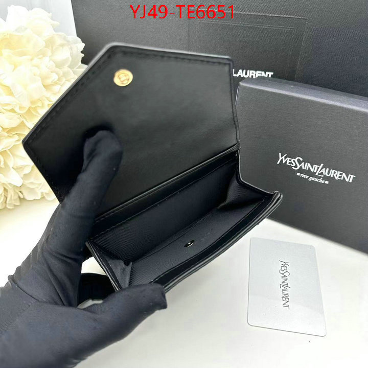 YSL Bag(4A)-Wallet-,top designer replica ID: TE6651,$: 49USD