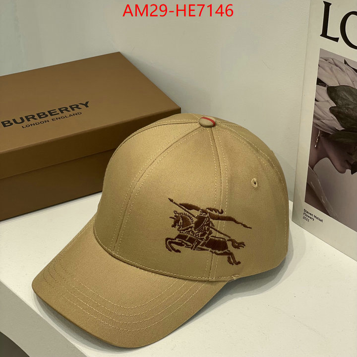 Cap (Hat)-Burberry,fake designer ID: HE7146,$: 29USD