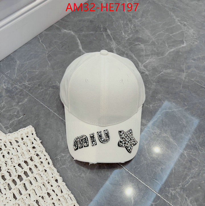 Cap (Hat)-Miu Miu,designer replica ID: HE7197,$: 32USD