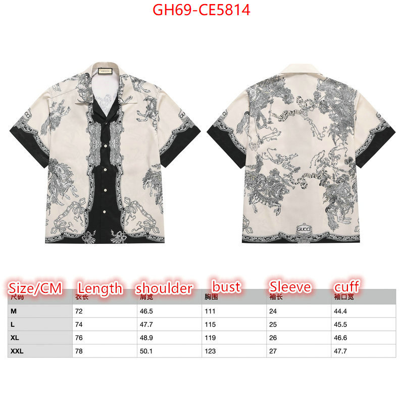 Clothing-Gucci,counter quality ID: CE5814,$: 69USD