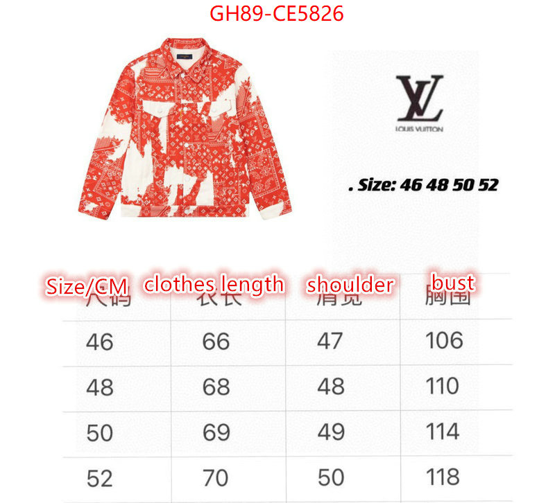 Clothing-LV,high quality designer ID: CE5826,$: 89USD