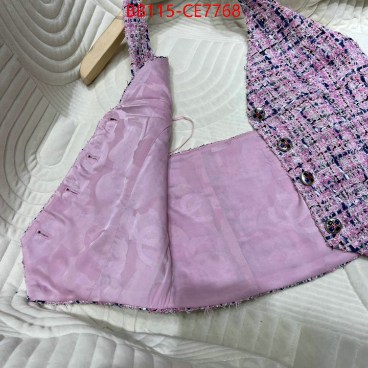 Clothing-Chanel,replica 1:1 high quality ID: CE7768,$: 115USD