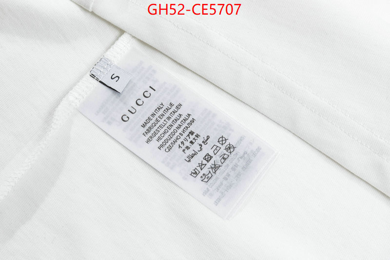 Clothing-Gucci,high quality 1:1 replica ID: CE5707,$: 52USD