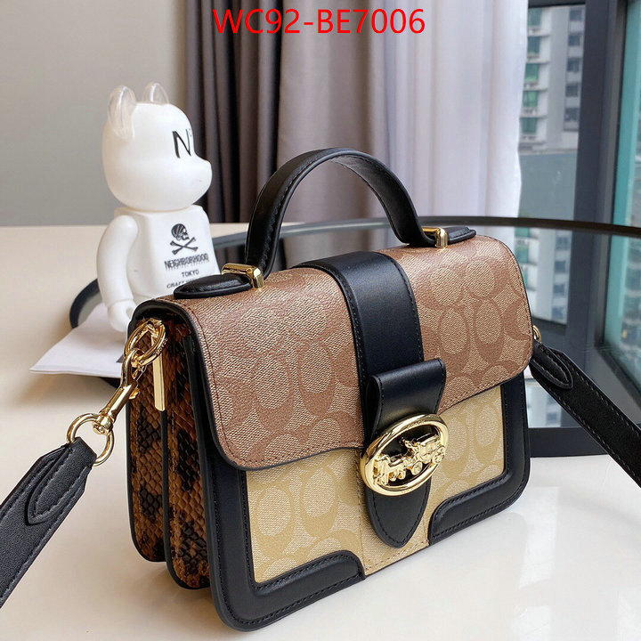 Coach Bags(4A)-Diagonal,top designer replica ID: BE7006,$: 92USD