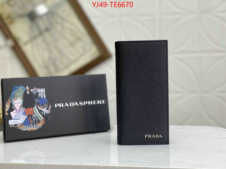 Prada Bags(4A)-Wallet,7 star collection ID: TE6670,$: 49USD