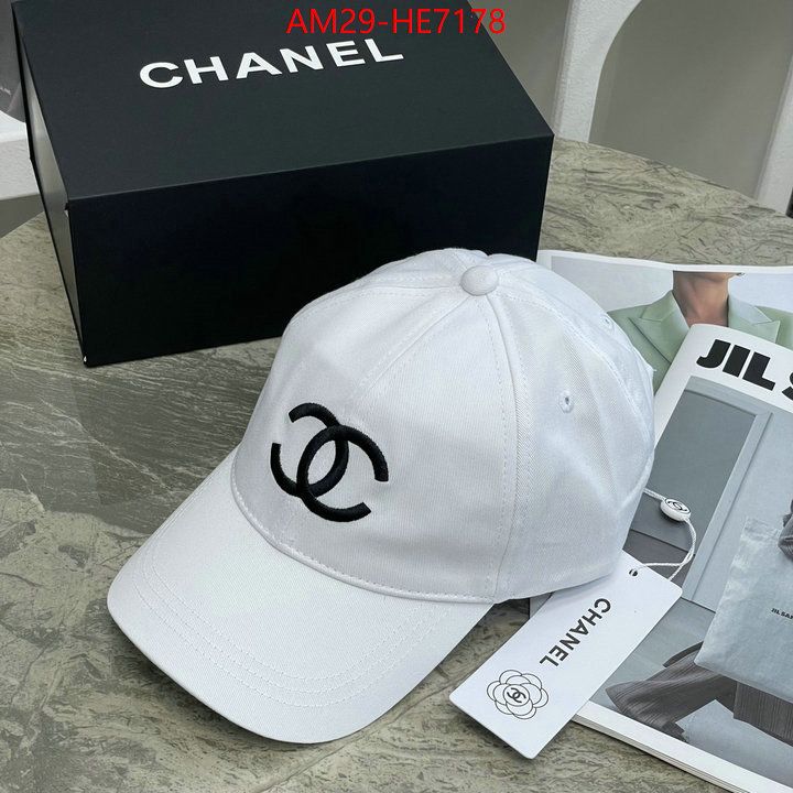 Cap (Hat)-Chanel,aaaaa replica designer ID: HE7178,$: 29USD