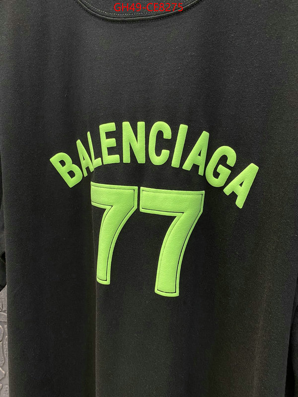 Clothing-Balenciaga,practical and versatile replica designer ID: CE8275,$: 49USD