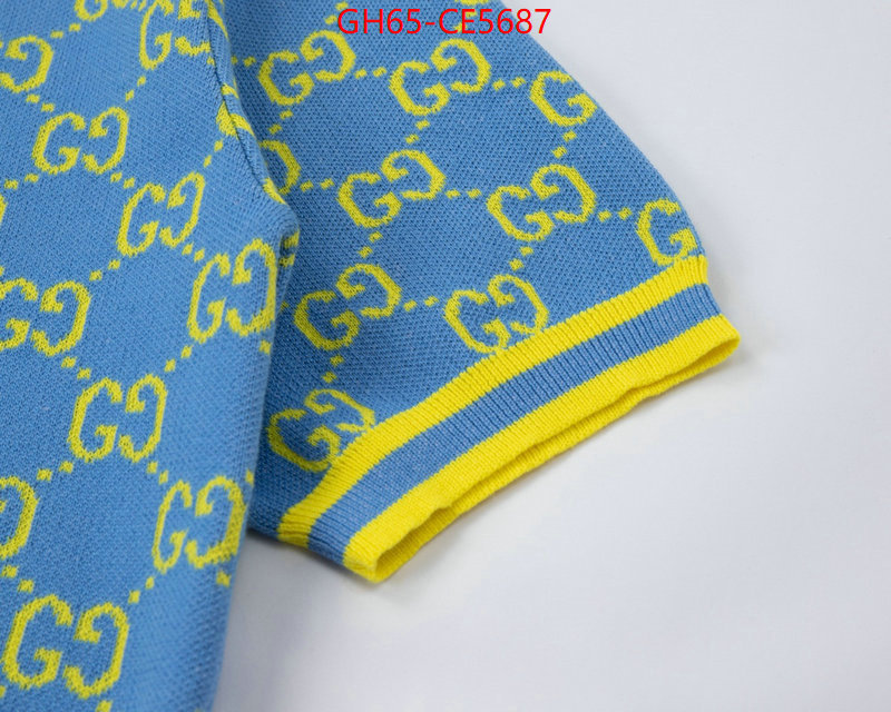 Clothing-Gucci,what is top quality replica ID: CE5687,$: 65USD