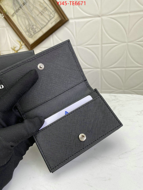 Prada Bags(4A)-Wallet,the quality replica ID: TE6671,$: 45USD