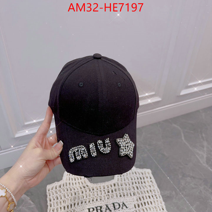 Cap (Hat)-Miu Miu,designer replica ID: HE7197,$: 32USD