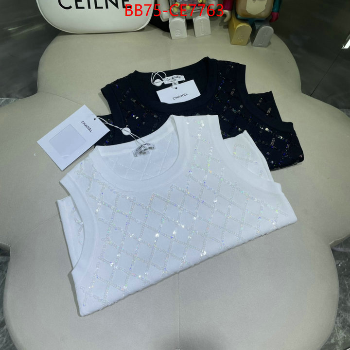 Clothing-Chanel,replicas buy special ID: CE7763,$: 75USD