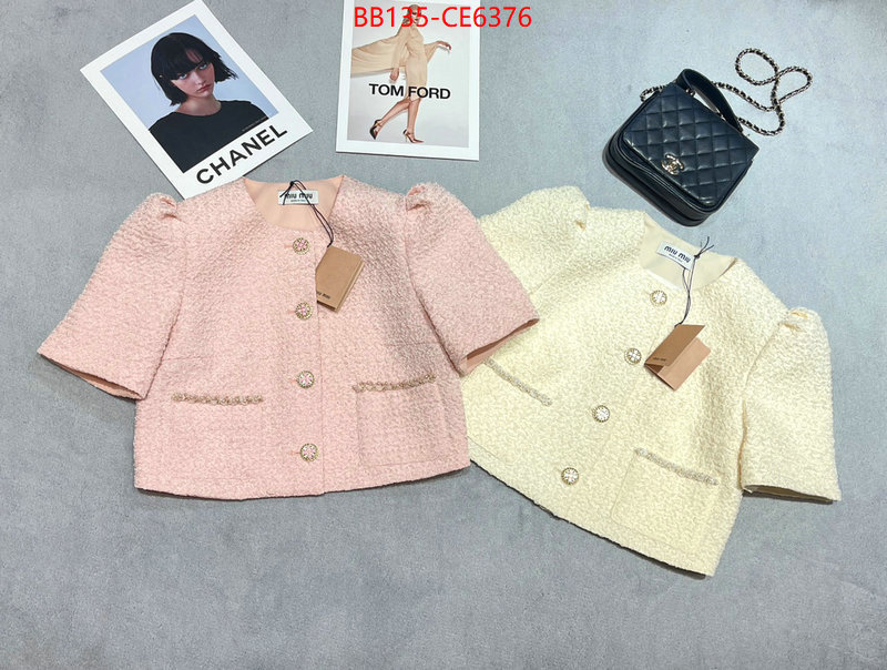 Clothing-MIU MIU,replica best ID: CE6376,$: 135USD