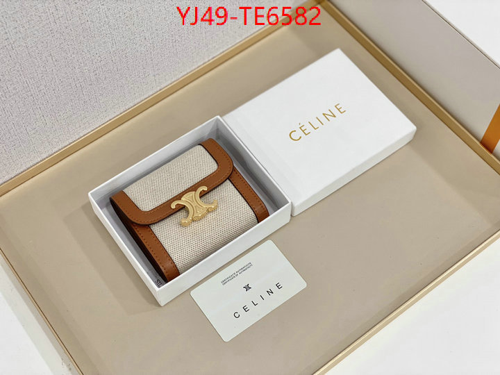 CELINE Bags(4A)-Wallet,wholesale replica ID: TE6582,$: 49USD