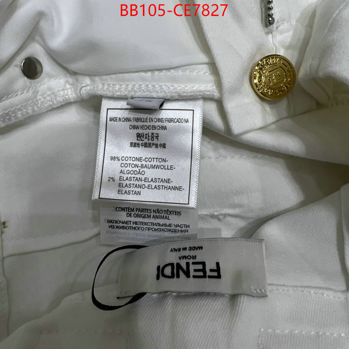 Clothing-Fendi,how to buy replcia ID: CE7827,$: 105USD