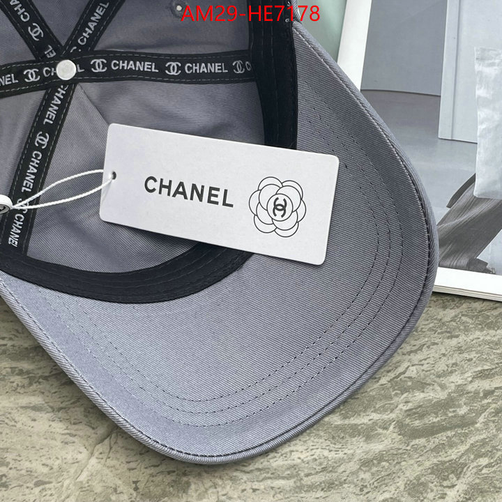 Cap (Hat)-Chanel,aaaaa replica designer ID: HE7178,$: 29USD