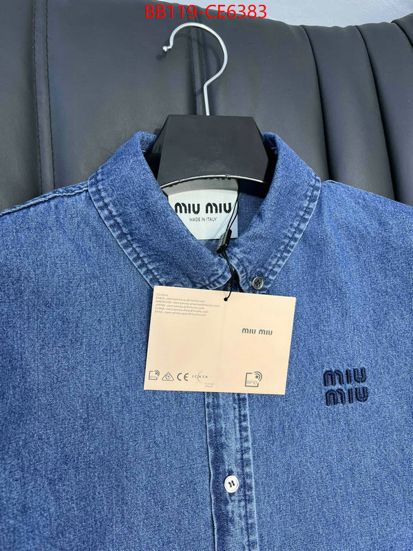 Clothing-MIU MIU,buy the best replica ID: CE6383,$: 119USD
