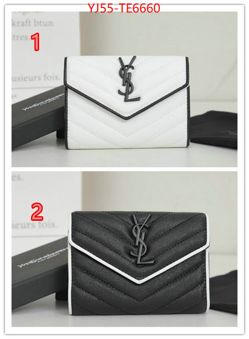 YSL Bag(4A)-Wallet-,7 star quality designer replica ID: TE6660,$: 55USD