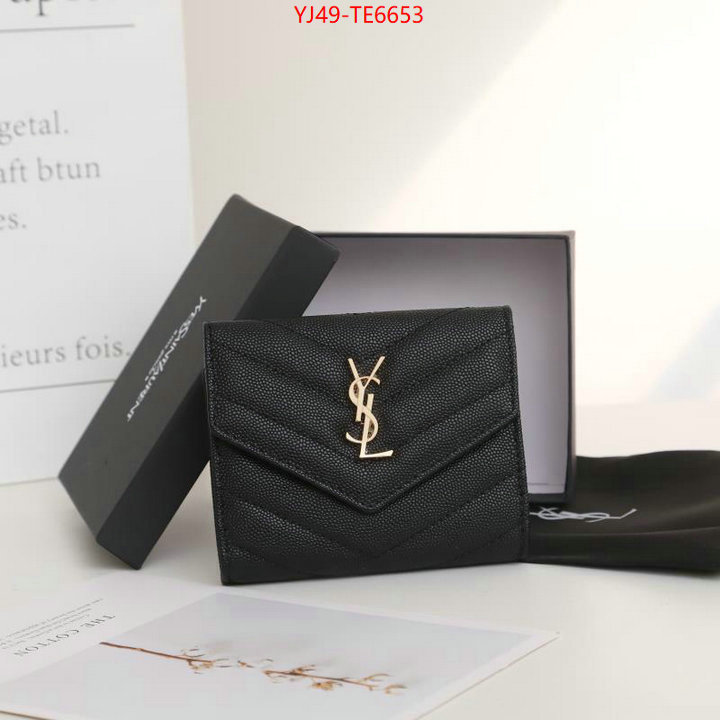 YSL Bag(4A)-Wallet-,high quality aaaaa replica ID: TE6653,$: 49USD