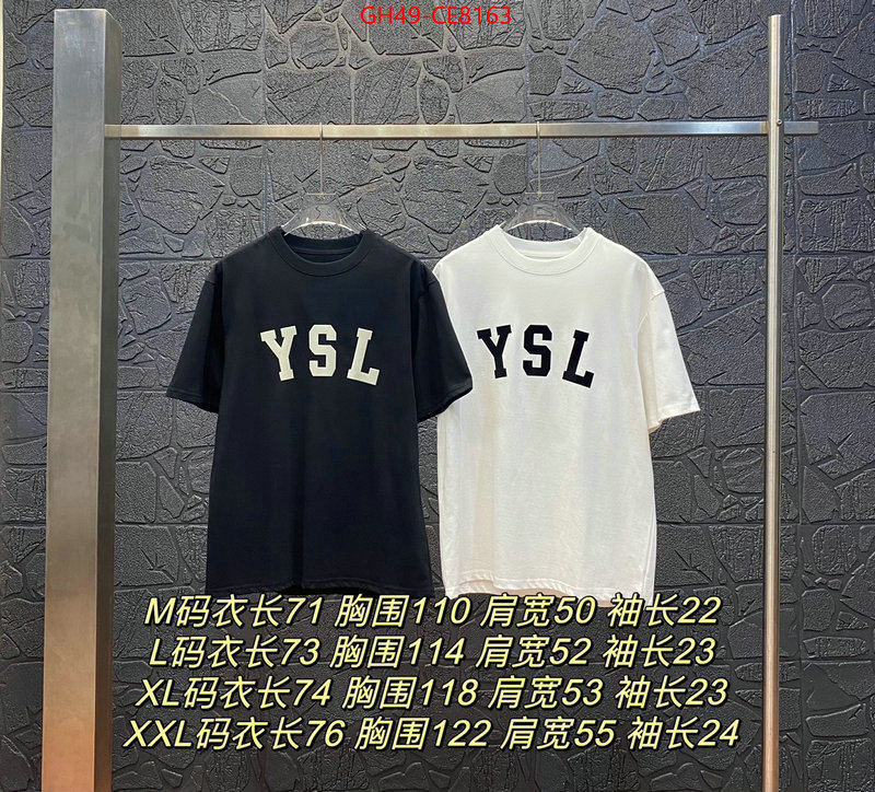 Clothing-YSL,best replica 1:1 ID: CE8163,$: 49USD