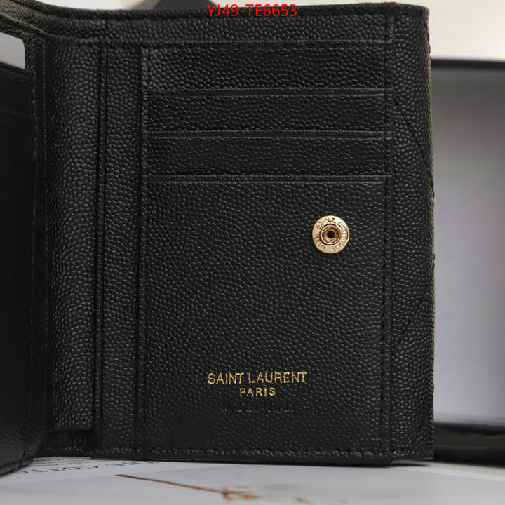 YSL Bag(4A)-Wallet-,high quality aaaaa replica ID: TE6653,$: 49USD