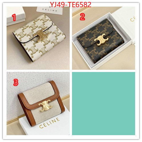 CELINE Bags(4A)-Wallet,wholesale replica ID: TE6582,$: 49USD