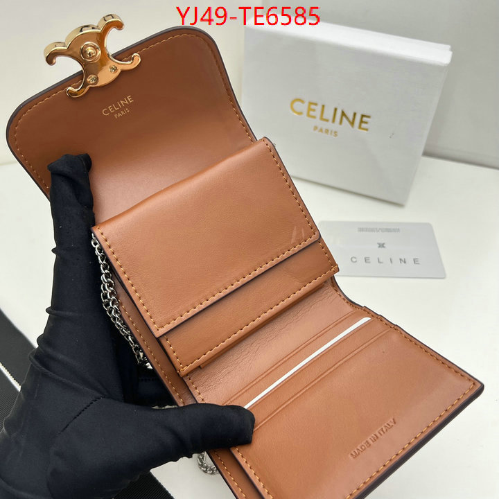 CELINE Bags(4A)-Wallet,practical and versatile replica designer ID: TE6585,$: 49USD