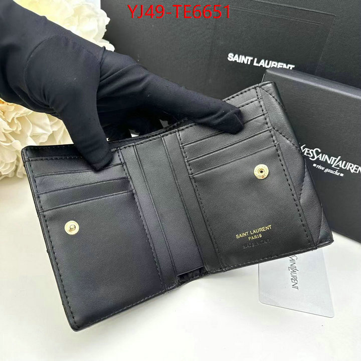 YSL Bag(4A)-Wallet-,top designer replica ID: TE6651,$: 49USD