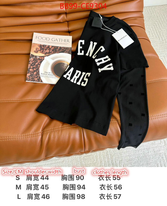 Clothing-Givenchy,designer fashion replica ID: CE9304,$: 99USD