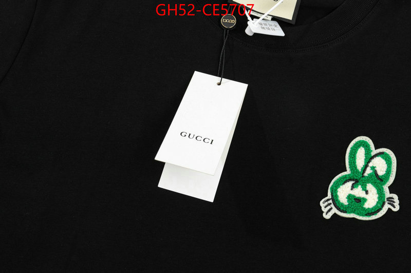 Clothing-Gucci,high quality 1:1 replica ID: CE5707,$: 52USD