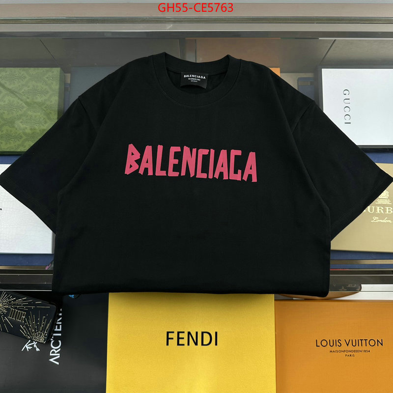 Clothing-Balenciaga,top perfect fake ID: CE5763,$: 55USD