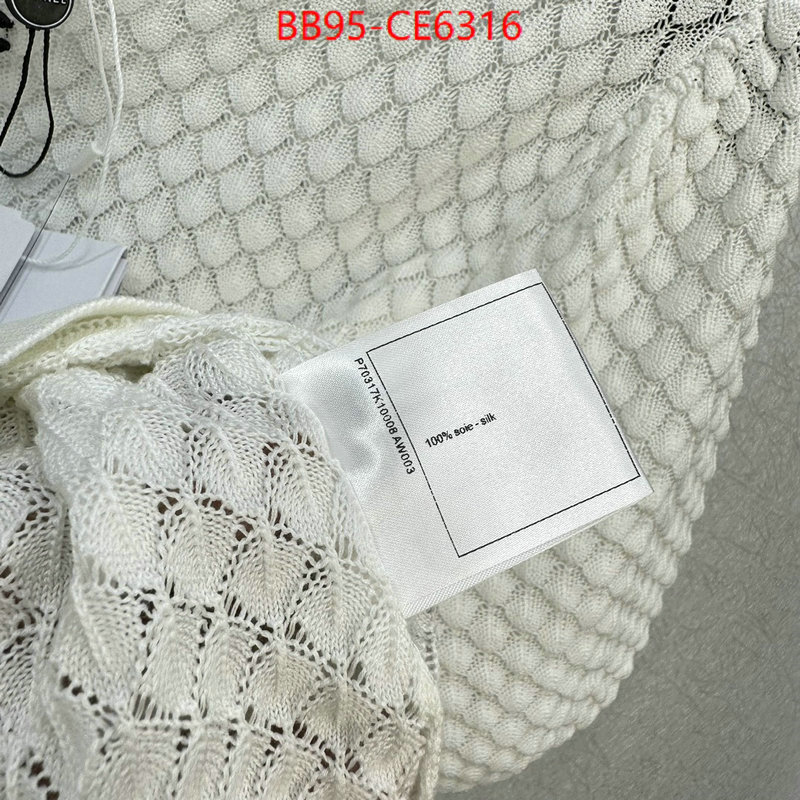 Clothing-Chanel,where to buy ID: CE6316,$: 95USD