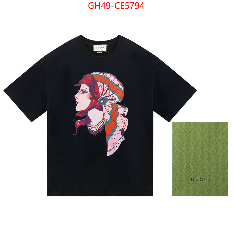 Clothing-Gucci,what is top quality replica ID: CE5794,$: 49USD