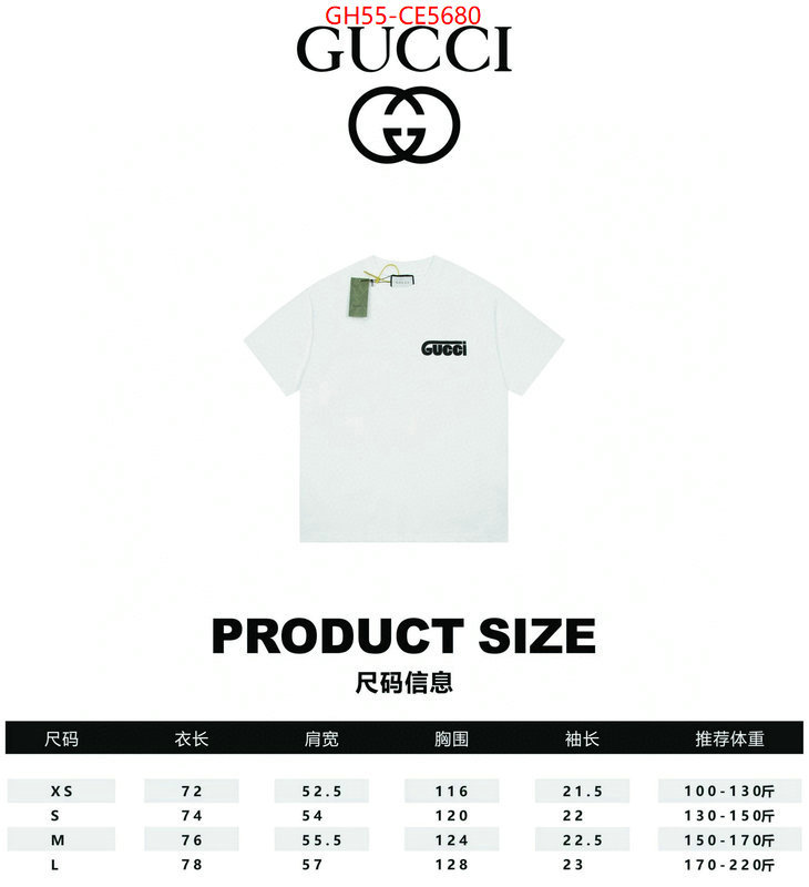 Clothing-Gucci,replica wholesale ID: CE5680,$: 55USD