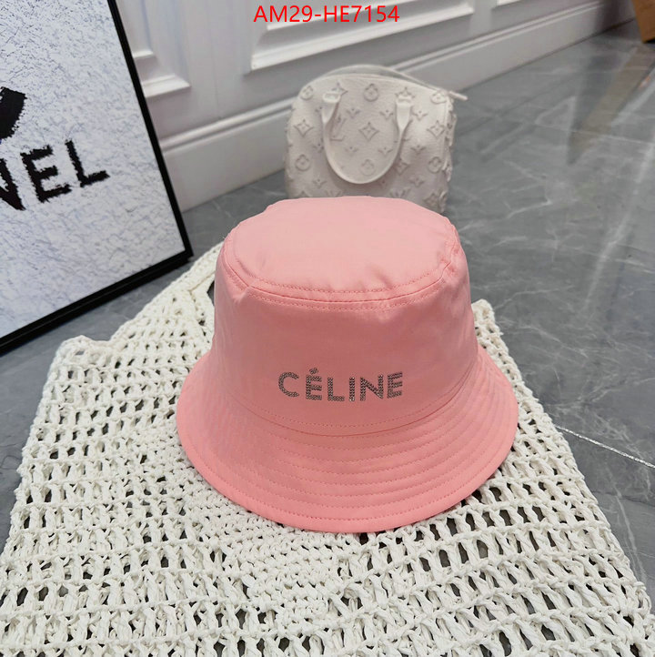 Cap (Hat)-Celine,how to find designer replica ID: HE7154,$: 29USD