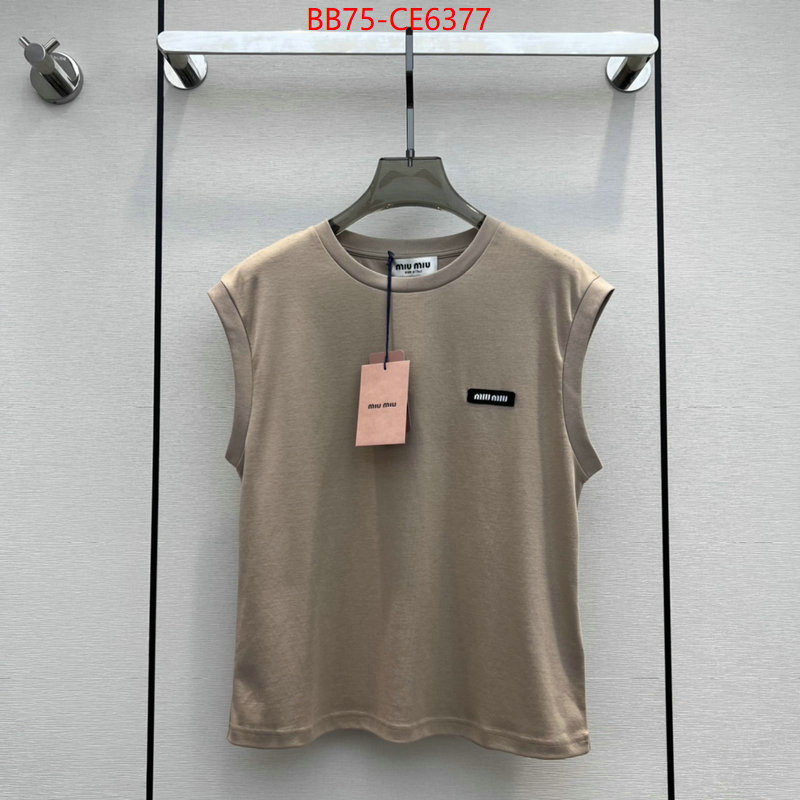 Clothing-MIU MIU,replica 1:1 high quality ID: CE6377,$: 75USD