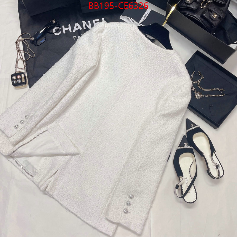 Clothing-Chanel,replica us ID: CE6326,$: 195USD