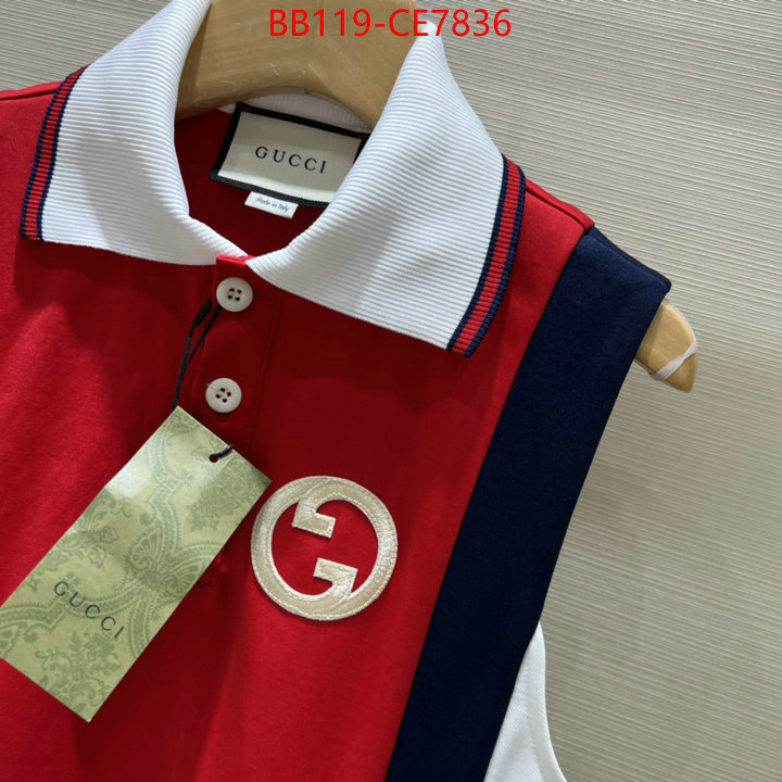 Clothing-Gucci,where to buy the best replica ID: CE7836,$: 119USD