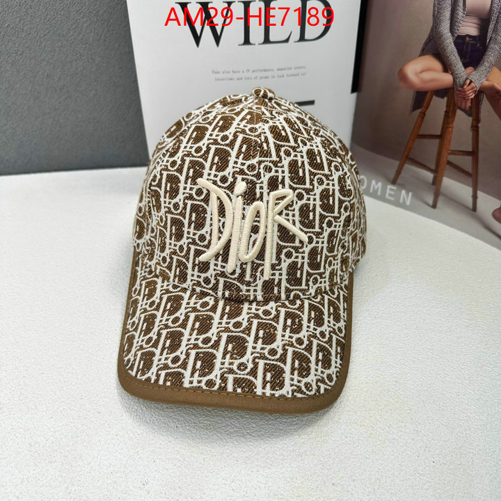 Cap (Hat)-Dior,shop cheap high quality 1:1 replica ID: HE7189,$: 29USD