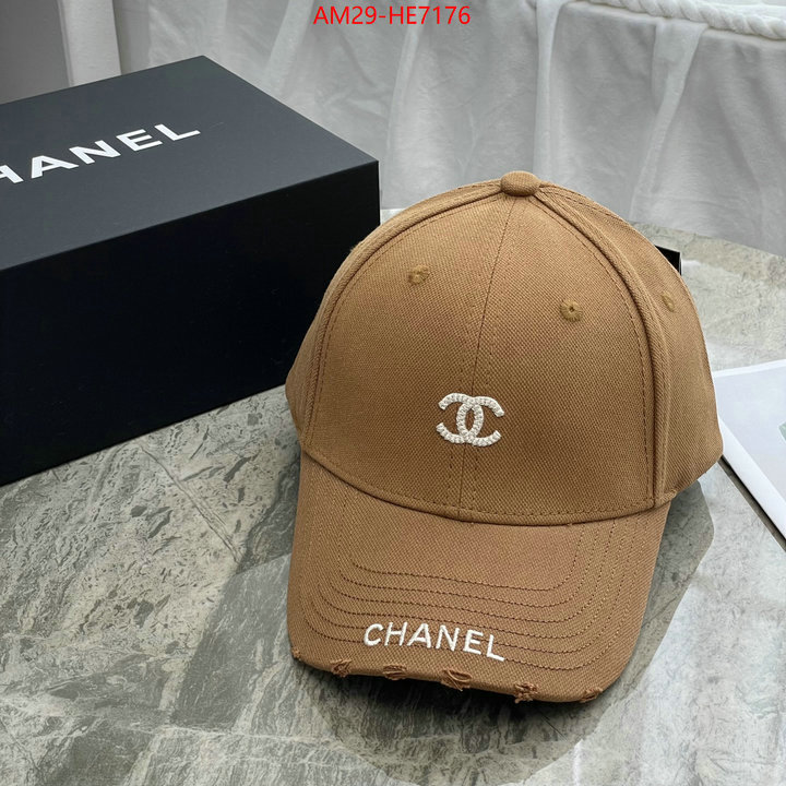 Cap (Hat)-Chanel,mirror copy luxury ID: HE7176,$: 29USD