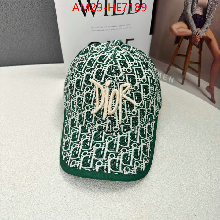 Cap (Hat)-Dior,shop cheap high quality 1:1 replica ID: HE7189,$: 29USD
