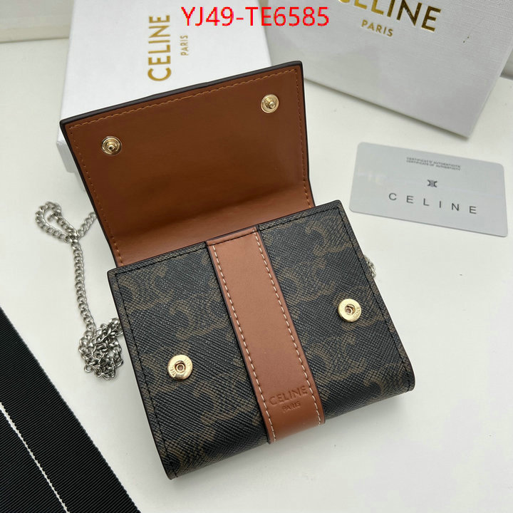 CELINE Bags(4A)-Wallet,practical and versatile replica designer ID: TE6585,$: 49USD