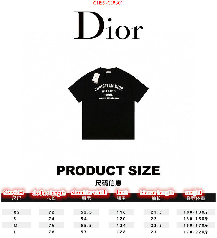 Clothing-Dior,fashion replica ID: CE8301,$: 55USD