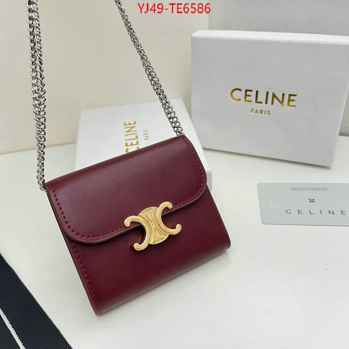 CELINE Bags(4A)-Wallet,first top ID: TE6586,$: 49USD